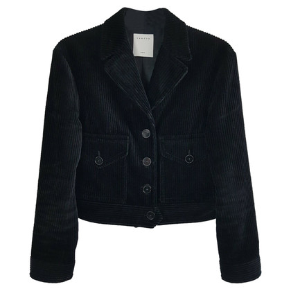 Sandro Veste/Manteau en Coton en Noir