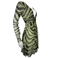 Alessandro Dell'acqua Seidenkleid mit Zebra-Print