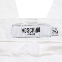 Moschino Paio di Pantaloni in Cotone in Bianco