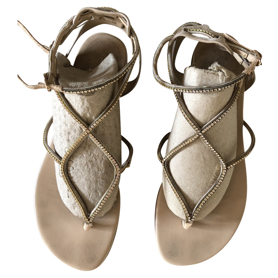 Lola Cruz Sandals Leather in Nude