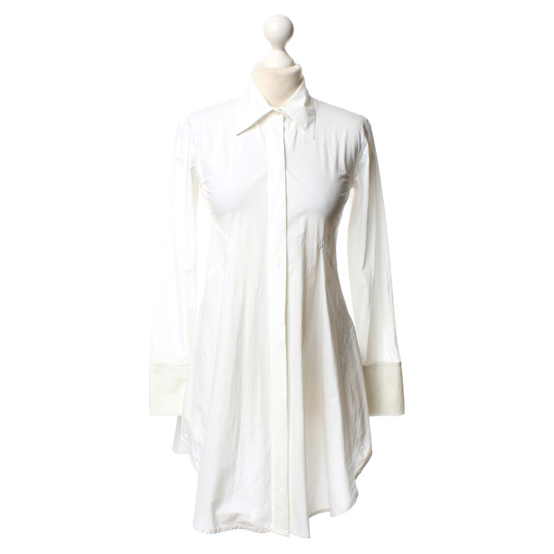 Donna Karan Long blouse in white