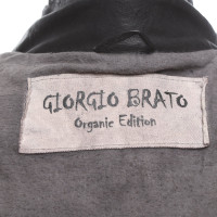 Giorgio Brato Giacca/Cappotto in Pelle in Nero