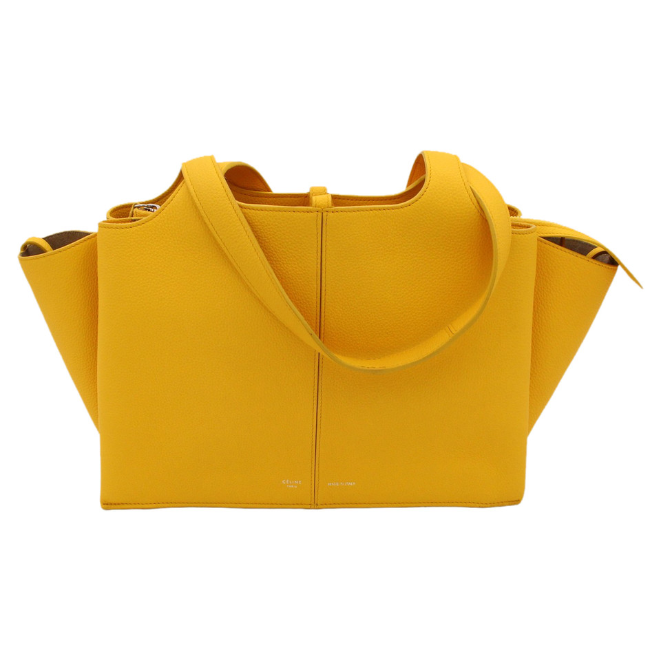Céline Handtasche aus Leder in Gelb
