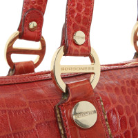 Borbonese Handbag with crocodile embossing