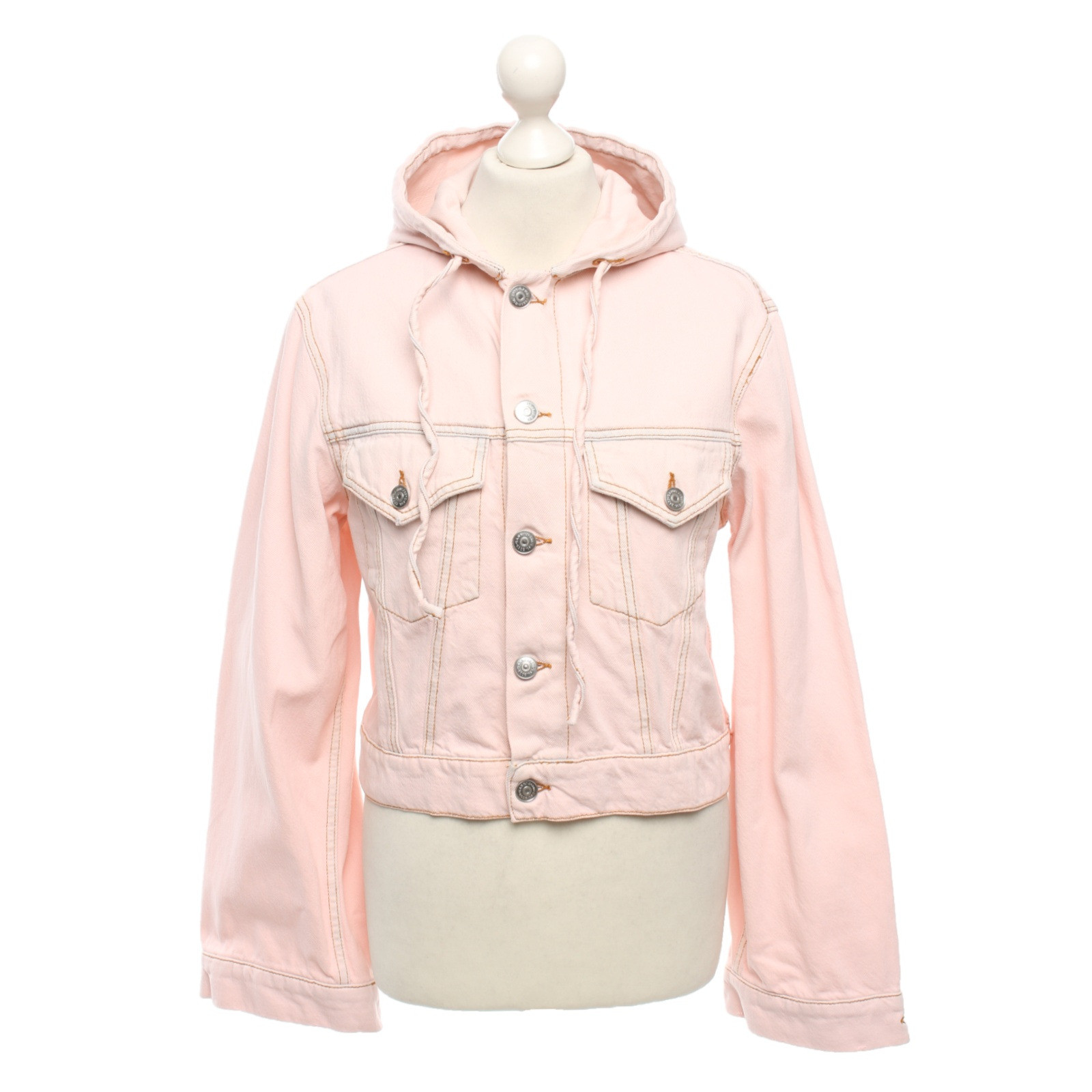 Ganni Jacke/Mantel aus Baumwolle in Rosa / Pink - Second Hand Ganni Jacke/ Mantel aus Baumwolle in Rosa / Pink gebraucht kaufen für 65€ (4089982)