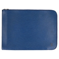 Louis Vuitton Clutch Bag Leather in Blue