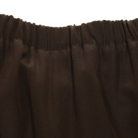 Hermès Trousers Silk in Brown