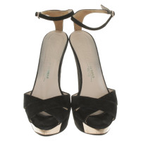 Le Silla  Wedges Suede in Black