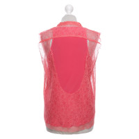 Maje Lace top in coral red