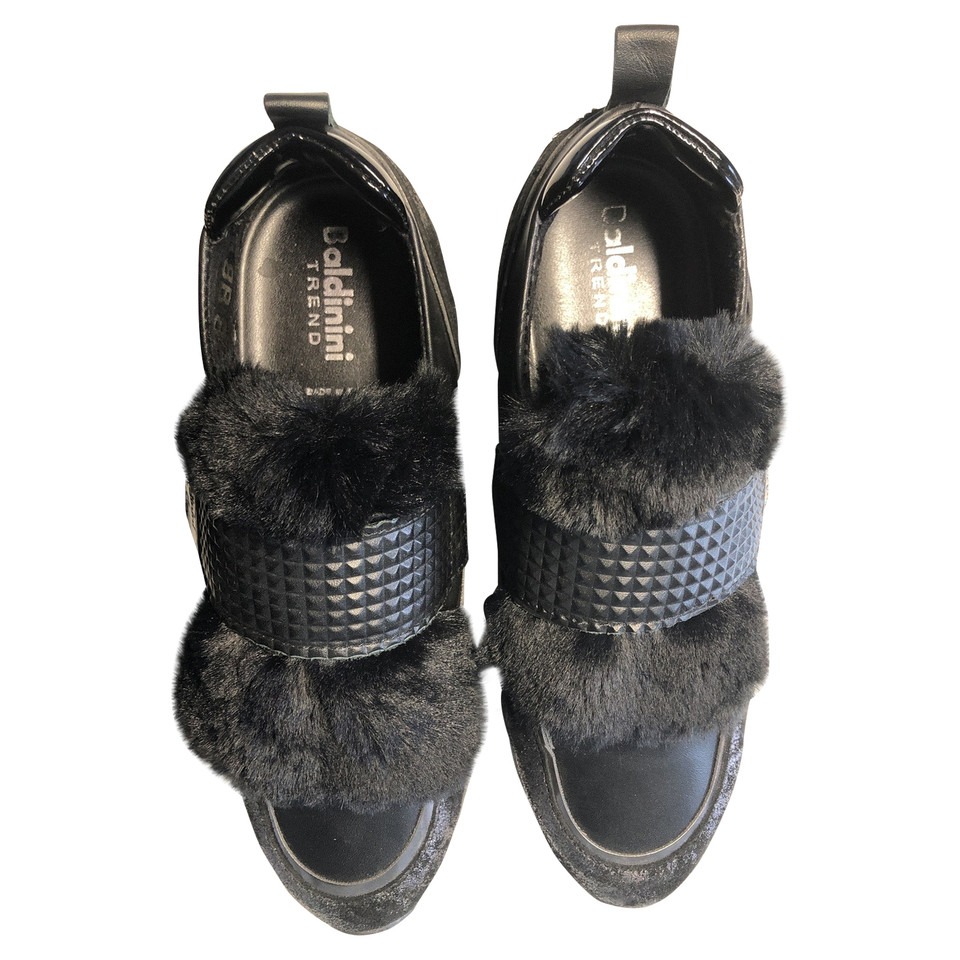 Baldinini Sneakers aus Leder in Schwarz
