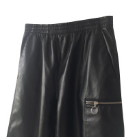 Mm6 By Maison Margiela pantalon en cuir imitation en noir