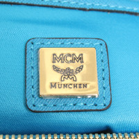 Mcm Handtasche aus Leder in Türkis