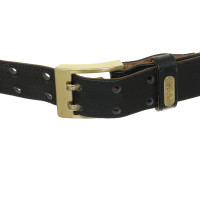 Escada Black belt with gold buckle