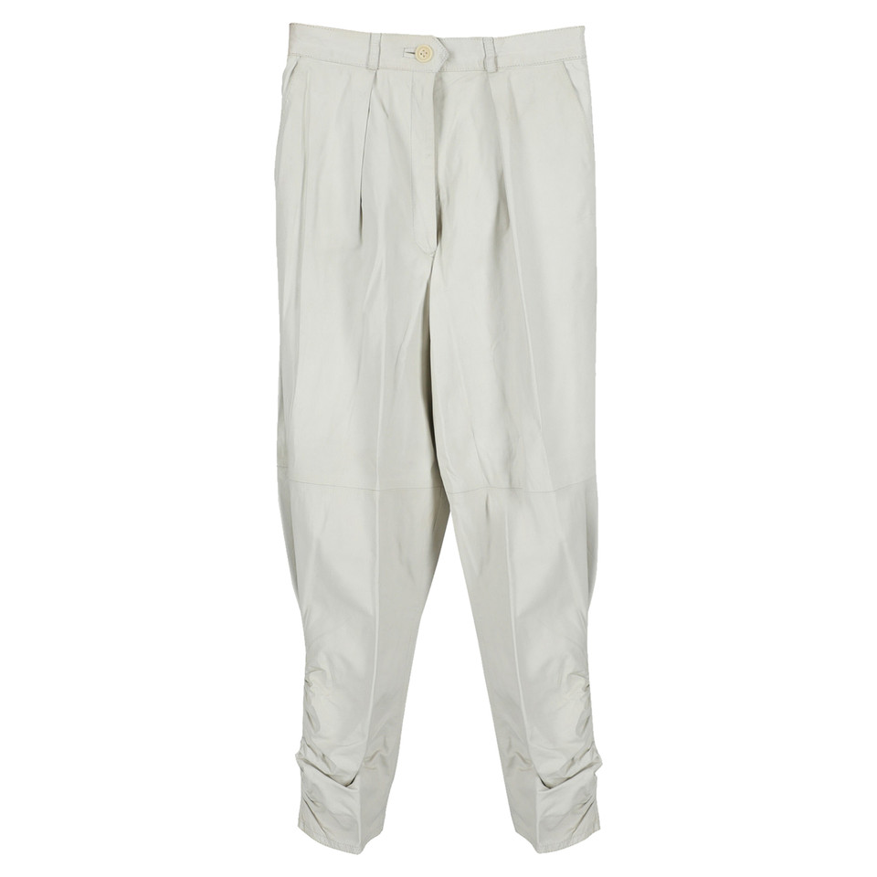 Giorgio Armani Trousers Leather in White