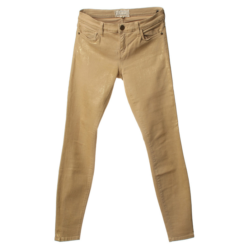 Current Elliott Jeans con rivestimento color oro