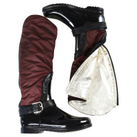 Dolce & Gabbana Rubber boots with nylon/leather