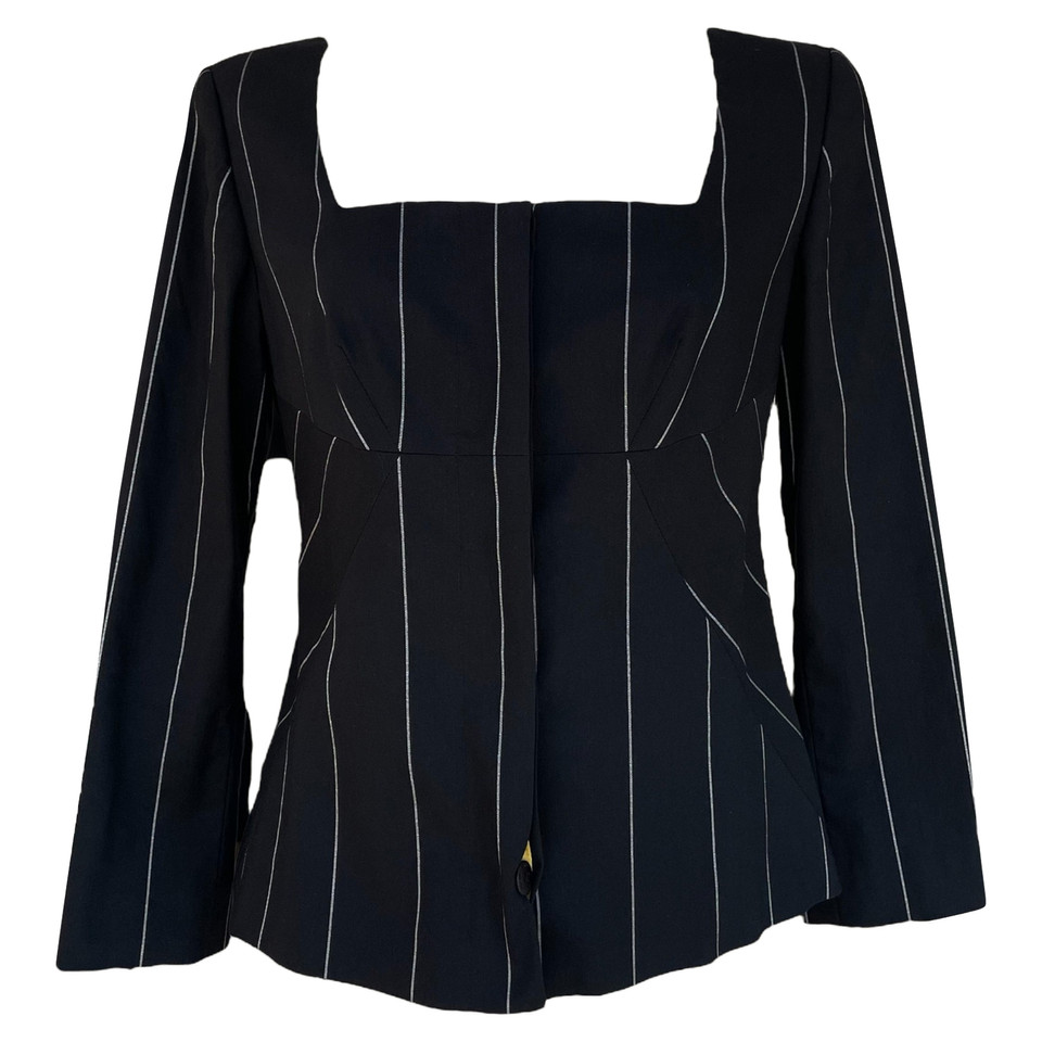 Versace Blazer aus Baumwolle in Grau