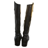 Miu Miu black leather boots