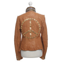 Philipp Plein Lederjacke in Braun