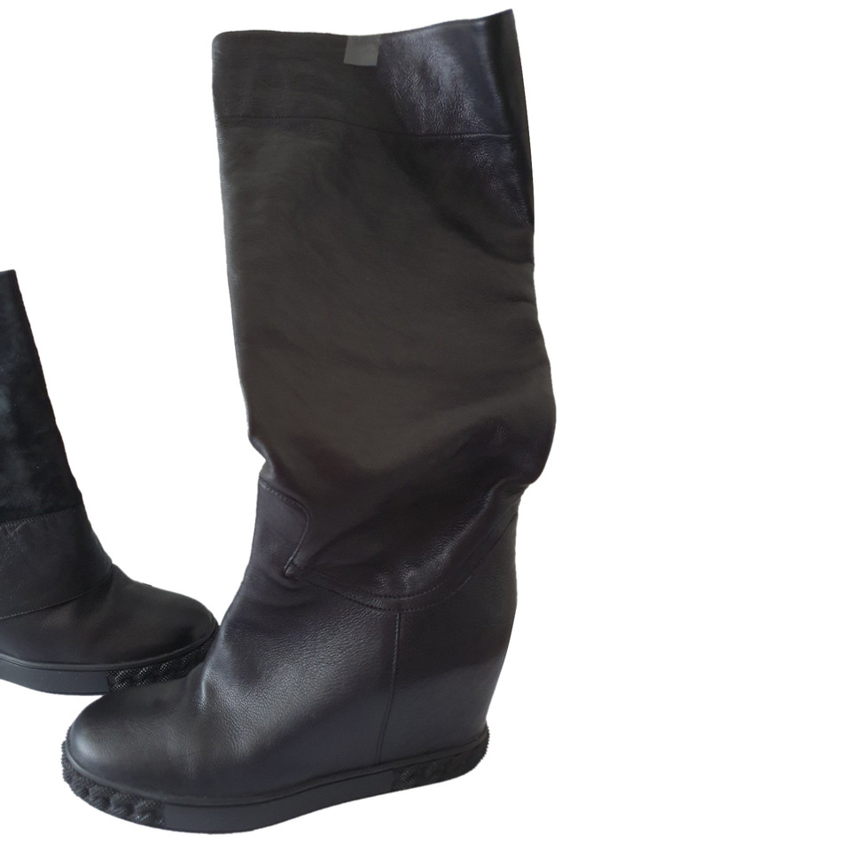 Casadei Boots Leather in Black