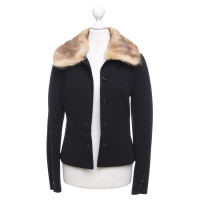 Pinko Short jacket with fur collar