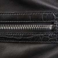Prada Schwarze Kroko-Leder Tasche