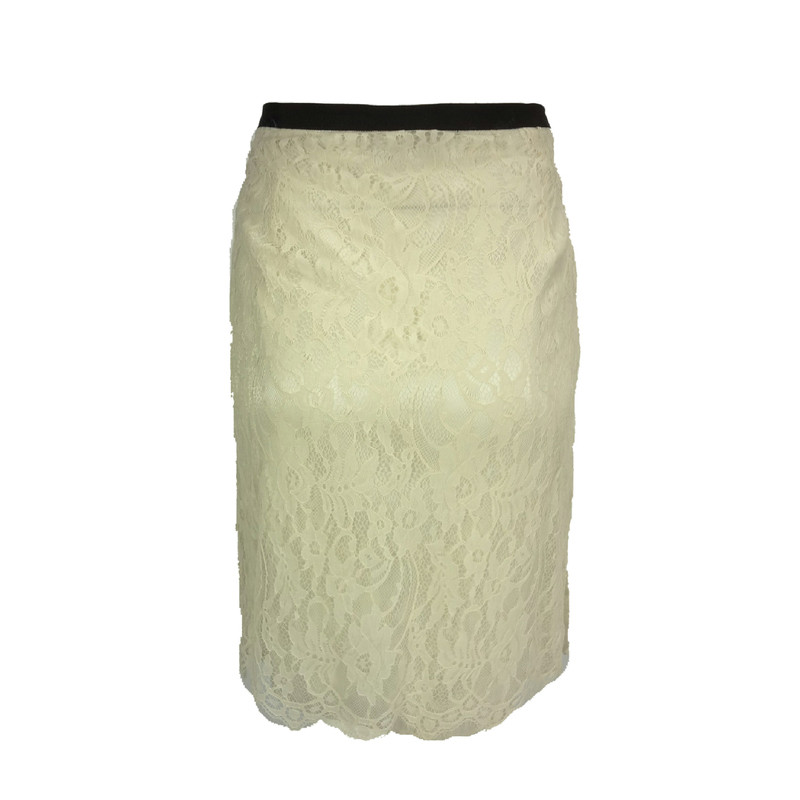 By Malene Birger Cream-coloured lace skirt 