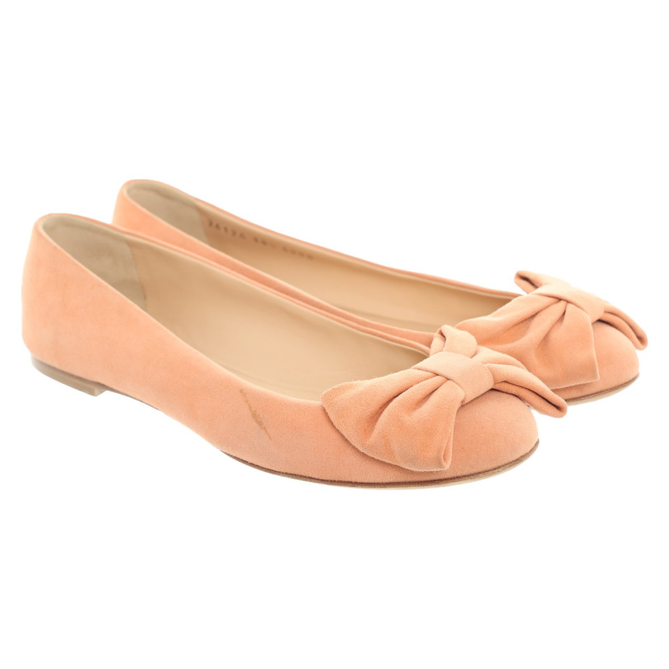 Giuseppe Zanotti Chaussons/Ballerines en Daim en Orange