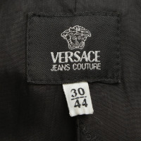 Gianni Versace Leather Blazer in Black