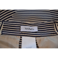 Max & Co Zijden broek in beige / blauw