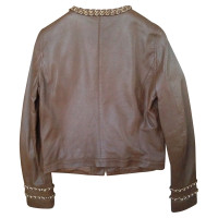 Michael Kors Jacket/Coat Leather in Brown