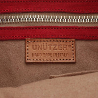 Unützer Handtasche aus Wildleder in Rot