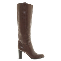 Sergio Rossi Leather boots in dark brown