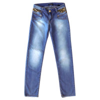 Roberto Cavalli Luipaard print detail jeans