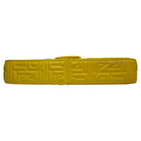 Fendi Baguette Bag Micro aus Leder in Gelb