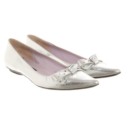 Marc Jacobs Slippers/Ballerinas Leather in Silvery