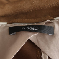 Windsor Blazer aus Leder in Ocker