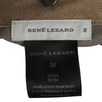 René Lezard Lamb fur vest in grey-beige