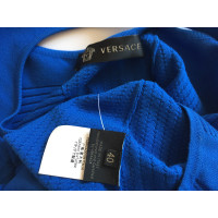Versace Gebreide jurk in blauw