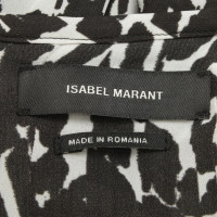 Isabel Marant camicetta di seta in bianco / nero