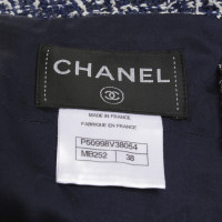 Chanel vestito bouclé in blu