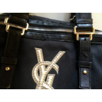Yves Saint Laurent Handtasche aus Leinen in Schwarz