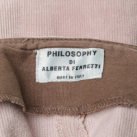 Philosophy Di Alberta Ferretti Pantalon en velours côtelé vieux rose