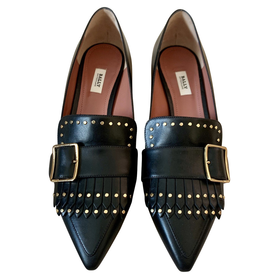 Bally Chaussons/Ballerines en Cuir en Noir