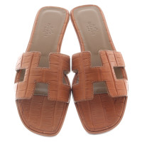 Hermès Sandals '' Oran '' from crocodile skin
