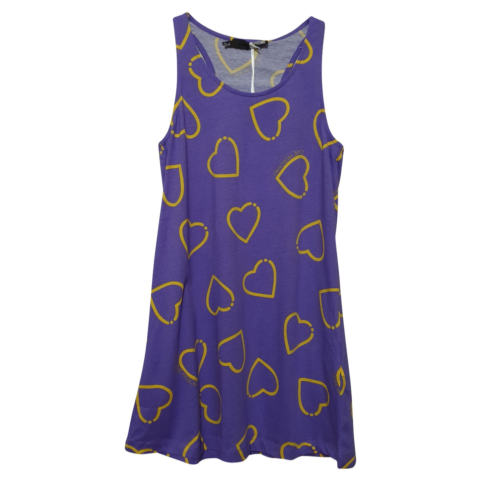 Moschino Love Vestito in Cotone in Viola