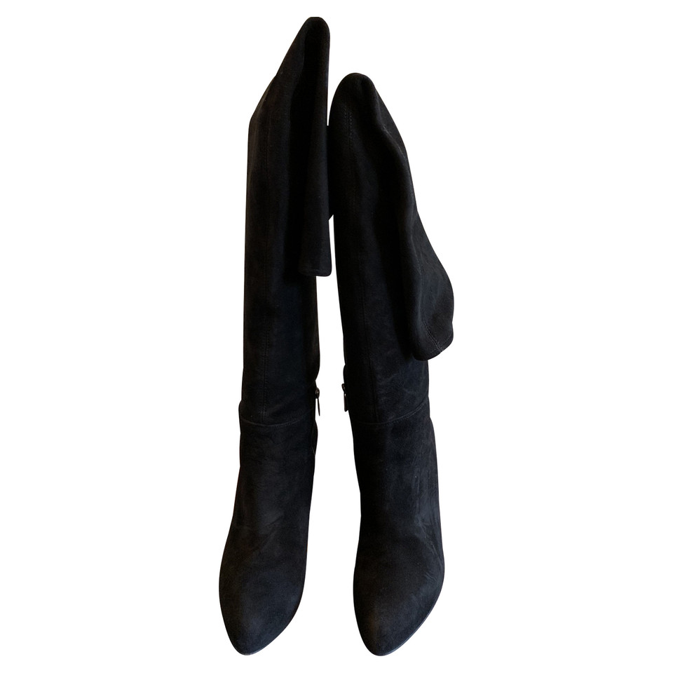 Le Silla  Stiefel aus Wildleder in Schwarz