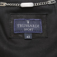 Trussardi Jacke/Mantel aus Leder in Braun