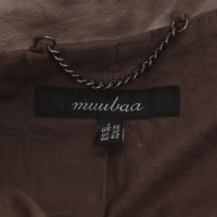 Muubaa Leather jacket in beige-grey
