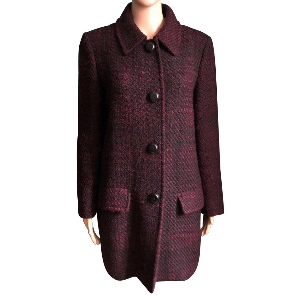 Prada Jacket/Coat Wool in Bordeaux